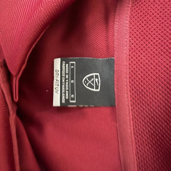 Nike | Men's Dri-Fit UV Red Short Sleeve Polo Shirt Large RF Rollout 2006 Polo - Picture 8 of 8